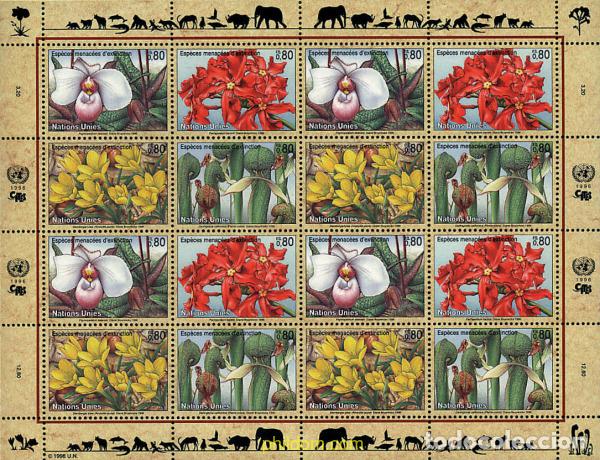 Sellos: 7605 MNH NACIONES UNIDAS. Ginebra 1996 PROTECCION DE LA NATURALEZA