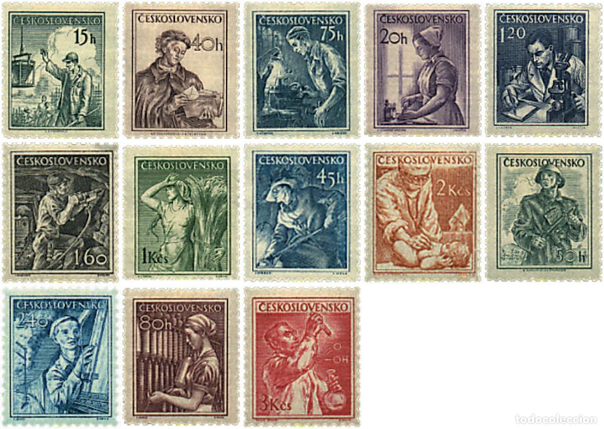 Sellos: 157749 MNH CHECOSLOVAQUIA 1954 CHECOSLOVAQUIA EN EL TRABAJO