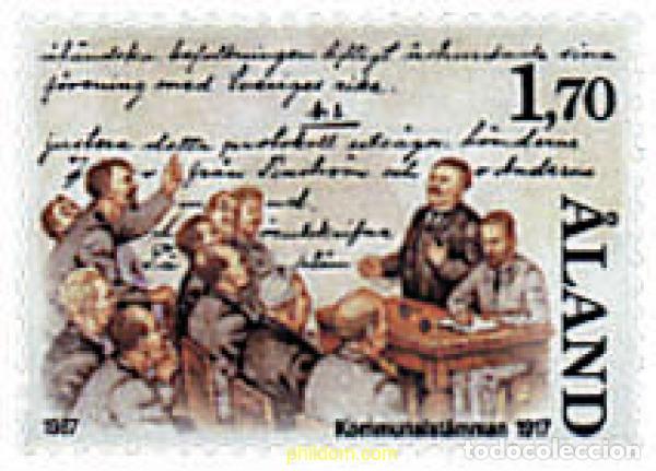 Sellos: 92753 MNH ALAND 1987 70 ANIVERSARIO DE LA REUNION DE REPRESENTANTES MUNICIPALES