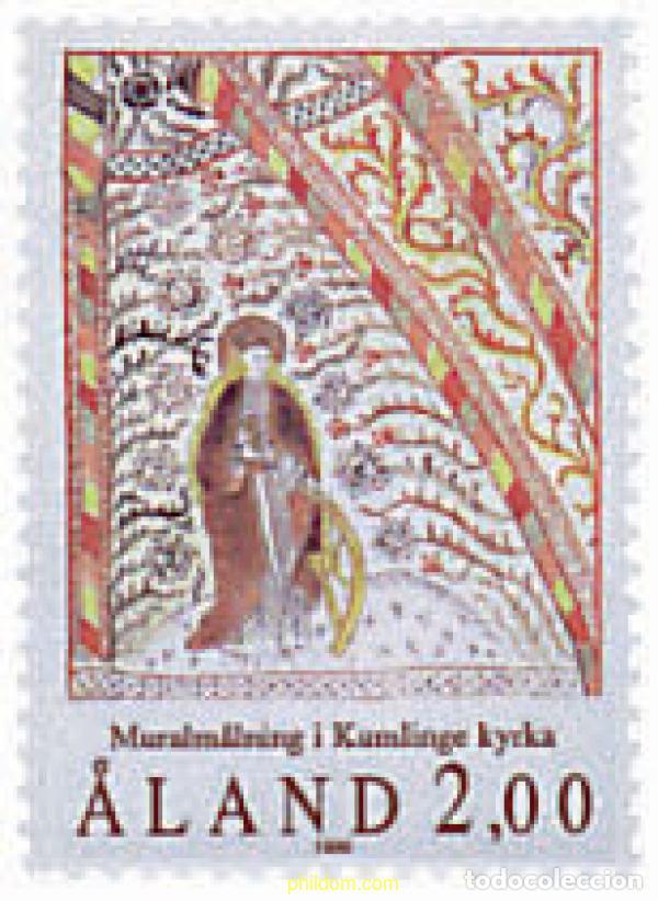 Sellos: 92772 MNH ALAND 1990 MURAL DE LA IGLESIA DE KUMLINGE