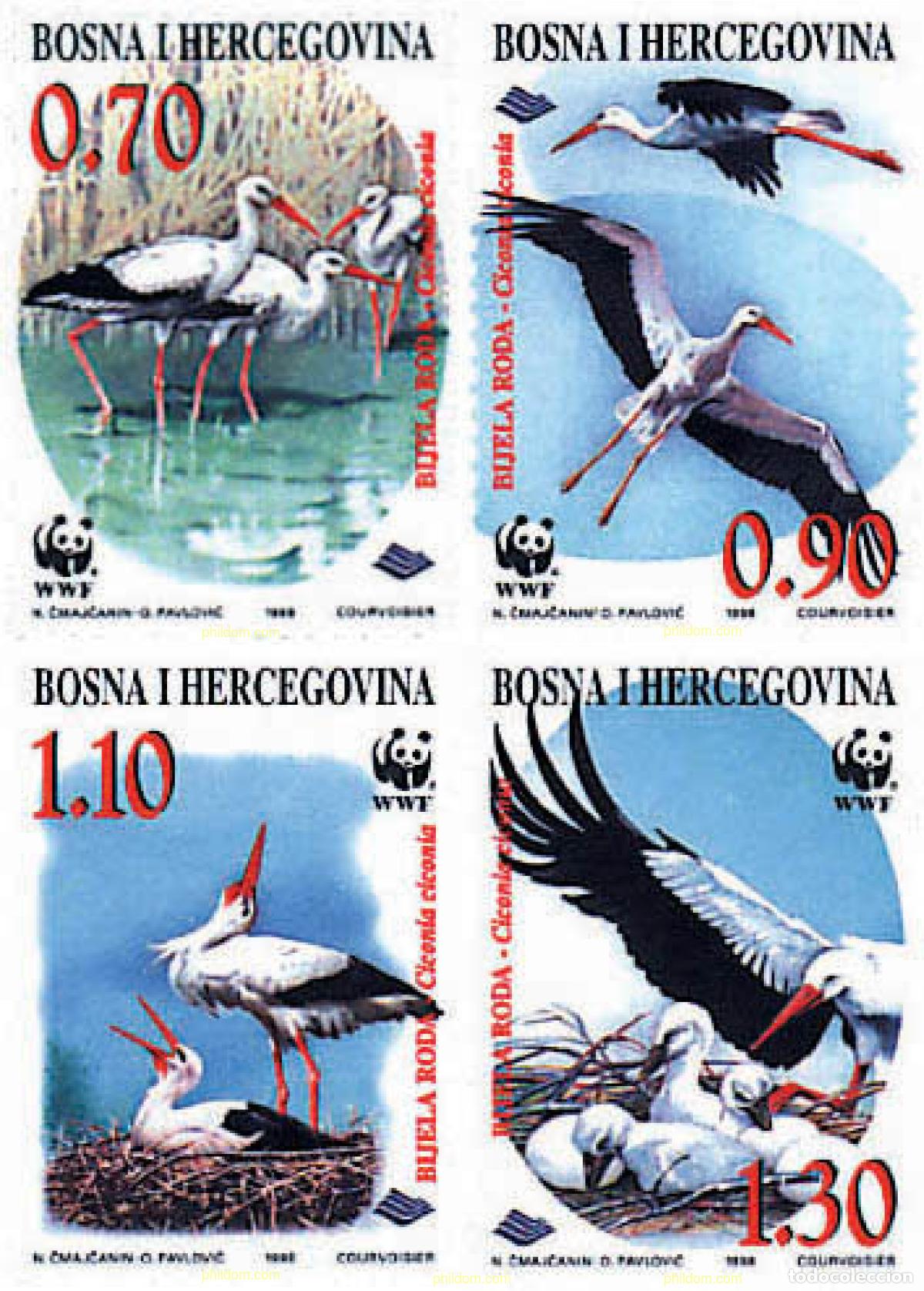 Sellos: 74192 MNH BOSNIA-HERZEGOVINA 1998 CIG&Uuml;E&Ntilde;A BLANCA