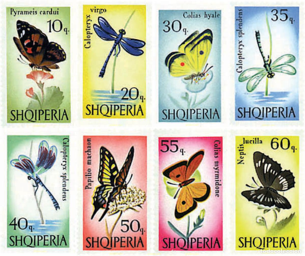 Sellos: 81997 MNH ALBANIA 1966 MARIPOSAS Y LIBELULAS