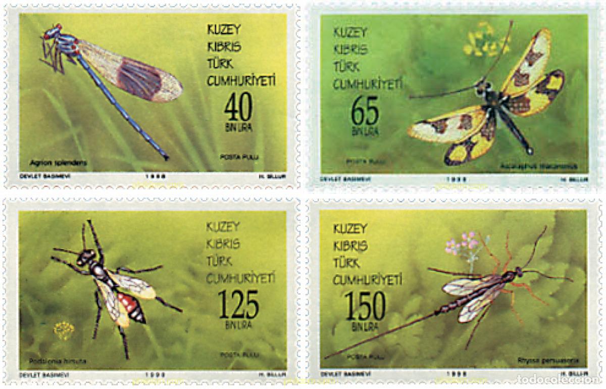 Sellos: 76158 MNH CHIPRE. Administraci&oacute;n turca 1998 INSECTOS UTILES