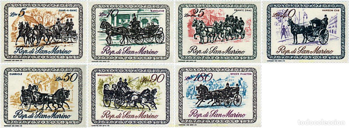 Sellos: 29773 MNH SAN MARINO 1969 CARRUAJES ANTIGUOS