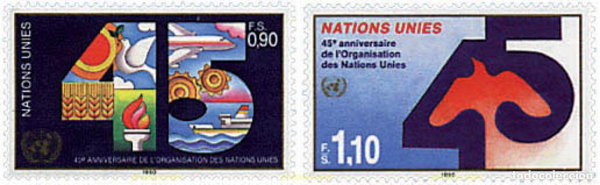 Sellos: 36816 MNH NACIONES UNIDAS. Ginebra 1990 45 A&Ntilde;OS DE LAS NACIONES UNIDAS