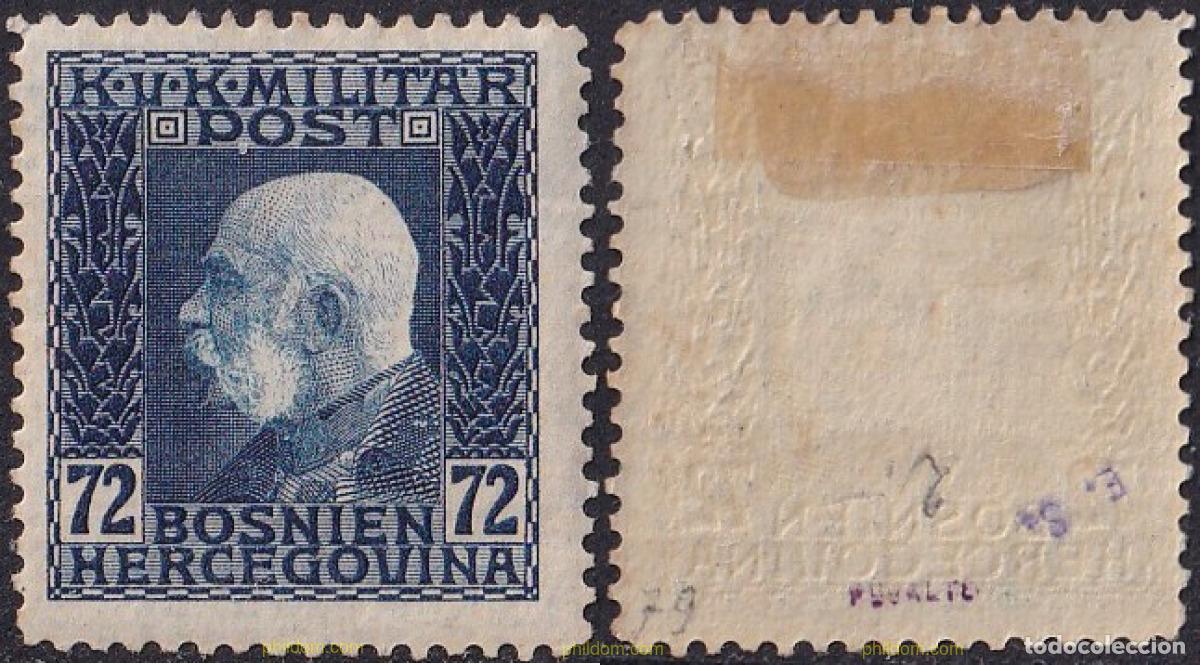 Sellos: 790686 HINGED BOSNIA-HERZEGOVINA 1912 INSCRIPCION K.U.K MILITARPOST
