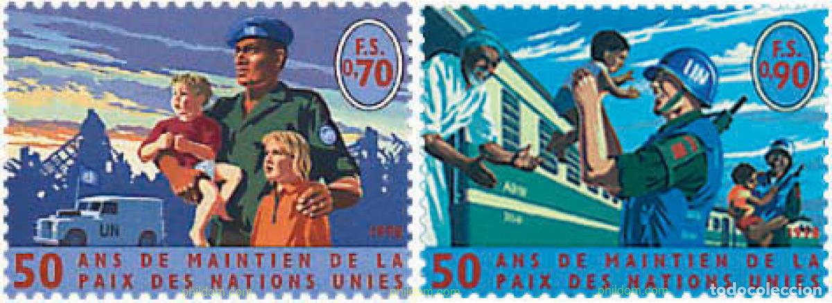 Sellos: 56246 MNH NACIONES UNIDAS. Ginebra 1998 50 A&Ntilde;OS DE OPERACIONES POR EL MANTENIMIENTO DE LA PAZ POR