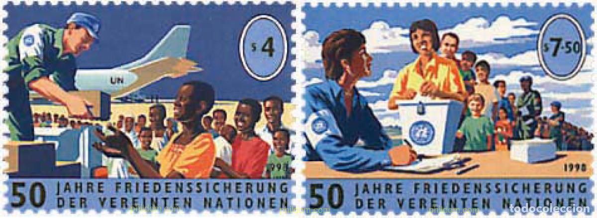 Sellos: 30807 MNH NACIONES UNIDAS. Viena 1998 50 A&Ntilde;OS DE OPERACIONES POR EL MANTENIMIENTO DE LA PAZ POR LA