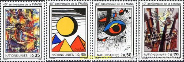 Sellos: 107159 MNH NACIONES UNIDAS. Ginebra 1986 40 ANIVERSARIO DE LA F.M.A.N.U.