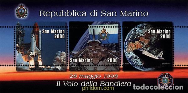 Sellos: 35603 MNH SAN MARINO 1998 LA BANDERA NACIONAL A BORDO DE UNA NAVE ESPECIAL
