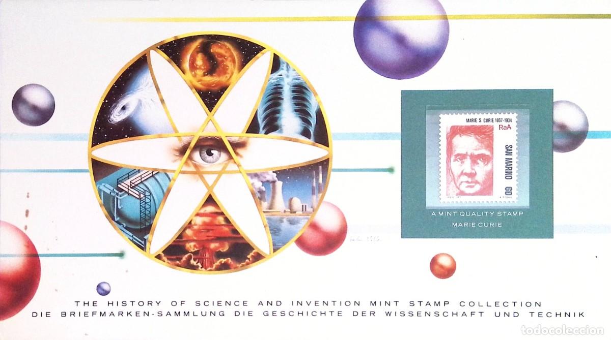 Sellos: O) 1982 circa, SAN MARINO, MARIE CURIE, HISTORY OF SCIENCEAND INVENTION - BRIEFMARKEN - TECHNIK, F