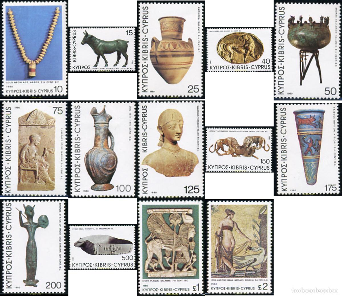 Sellos: 41742 MNH CHIPRE 1980 TESOROS DE CHIPRE