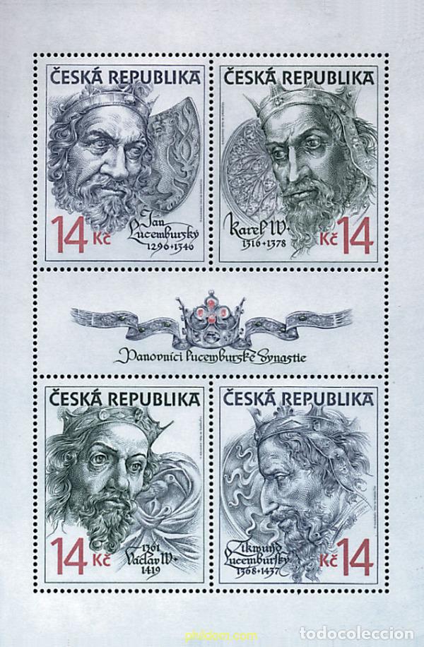 Sellos: 11665 MNH CHEQUIA 1996 LA DINASTIA DE LUXEMBURGO