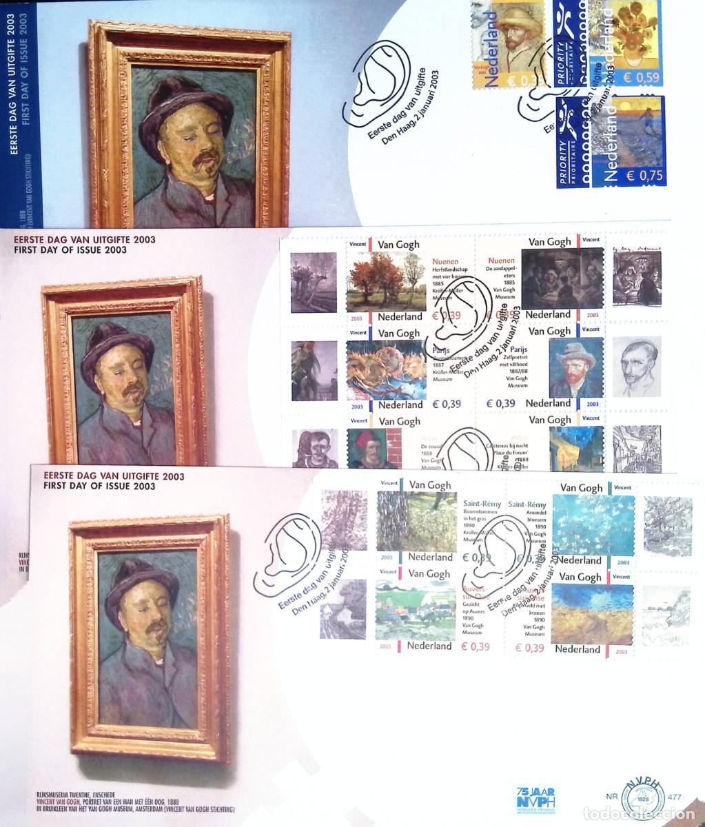 Sellos: O) 2003 NETHERLANDS, ART - PAINTINGS BY VINCENT VAN GOGH, FDC XF