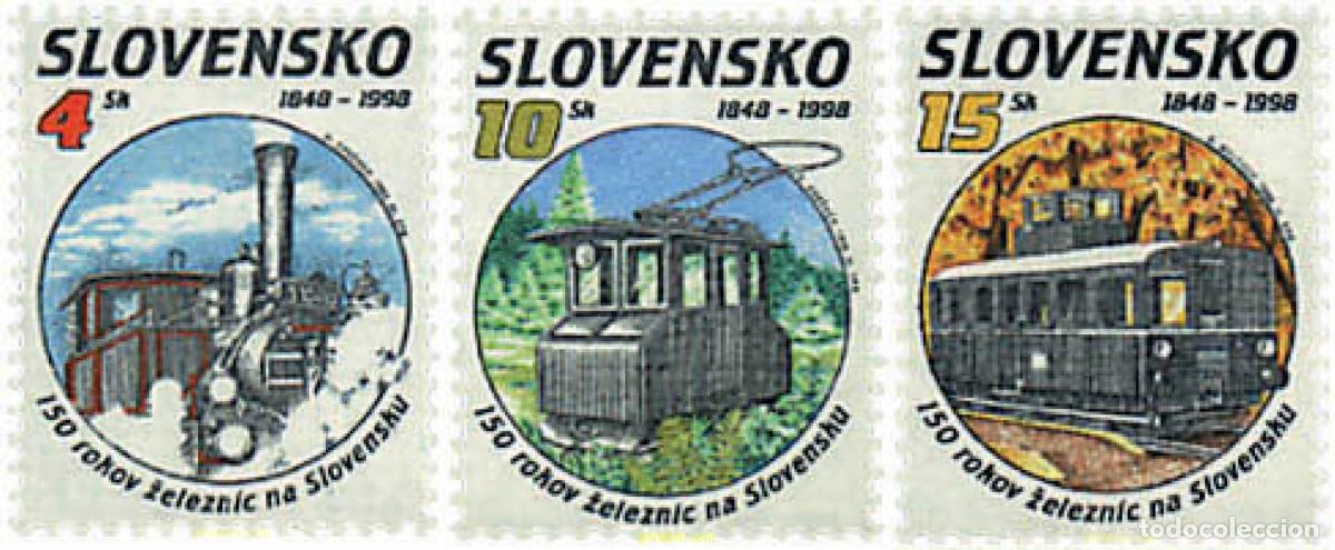 Sellos: 58938 MNH ESLOVAQUIA 1998 150 ANIVERSARIO DEL FERROCARRIL ESLOVACO