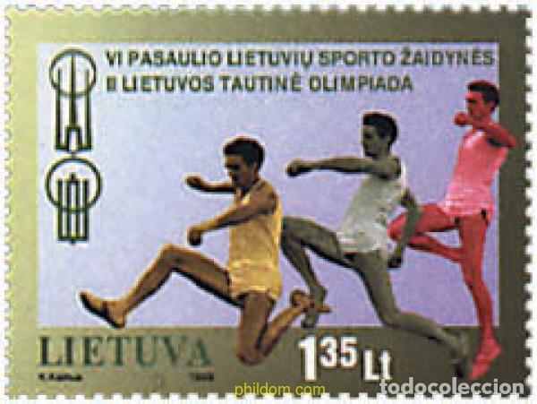 Sellos: 61490 MNH LITUANIA 1998 2 JUEGOS OLIMPICOS NACIONALES Y 6 JUEGOS MUNDIALES LITUANOS