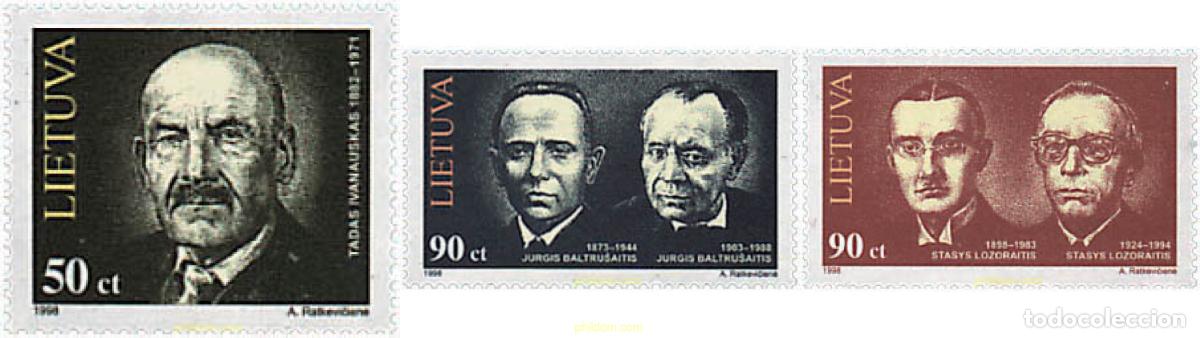 Sellos: 34760 MNH LITUANIA 1998 PERSONAJES CELEBRES