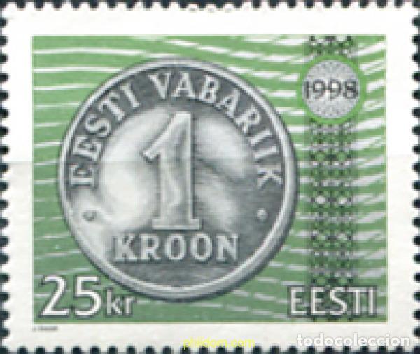 Sellos: 85768 MNH ESTONIA 1998 6 ANIVERSARIO DE LA NUEVA MONEDA