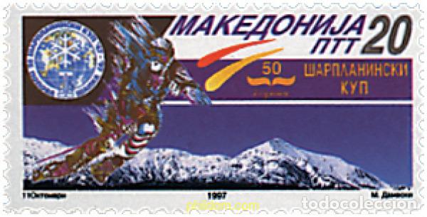 Sellos: 67563 MNH MACEDONIA 1997 50 ANIVERSARIO DE LA COPA SAR PLANINA DE ESQUI ALPINO