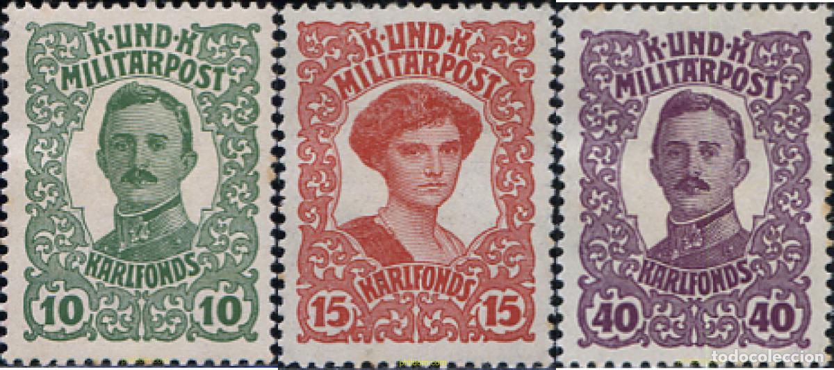 Sellos: 297976 HINGED BOSNIA-HERZEGOVINA 1918 PRO OBRAS DE LA GUERRA