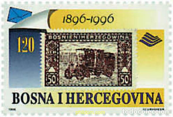 Sellos: 289735 MNH BOSNIA-HERZEGOVINA 1996 120 ANIVERSARIO DEL TELEFONO Y CENTENARIO DEL CORREO