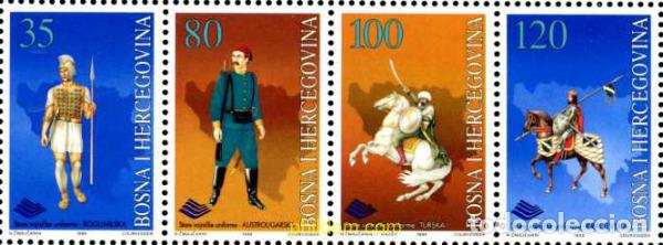 Sellos: 113329 MNH BOSNIA-HERZEGOVINA 1996 UNIFORMES MILITARES