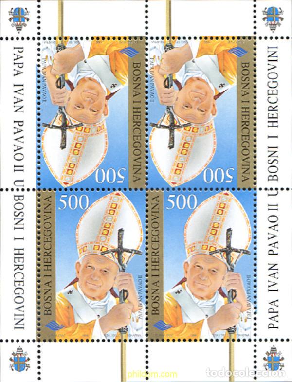 Sellos: 113828 MNH BOSNIA-HERZEGOVINA 1996 VISITA DE SS EL PAPA JUAN PABLO II