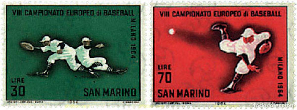 Selos: 70048 MNH SAN MARINO 1964 8 CAMPEONATOS DE EUROPA DE BEISBOL EN MILAN