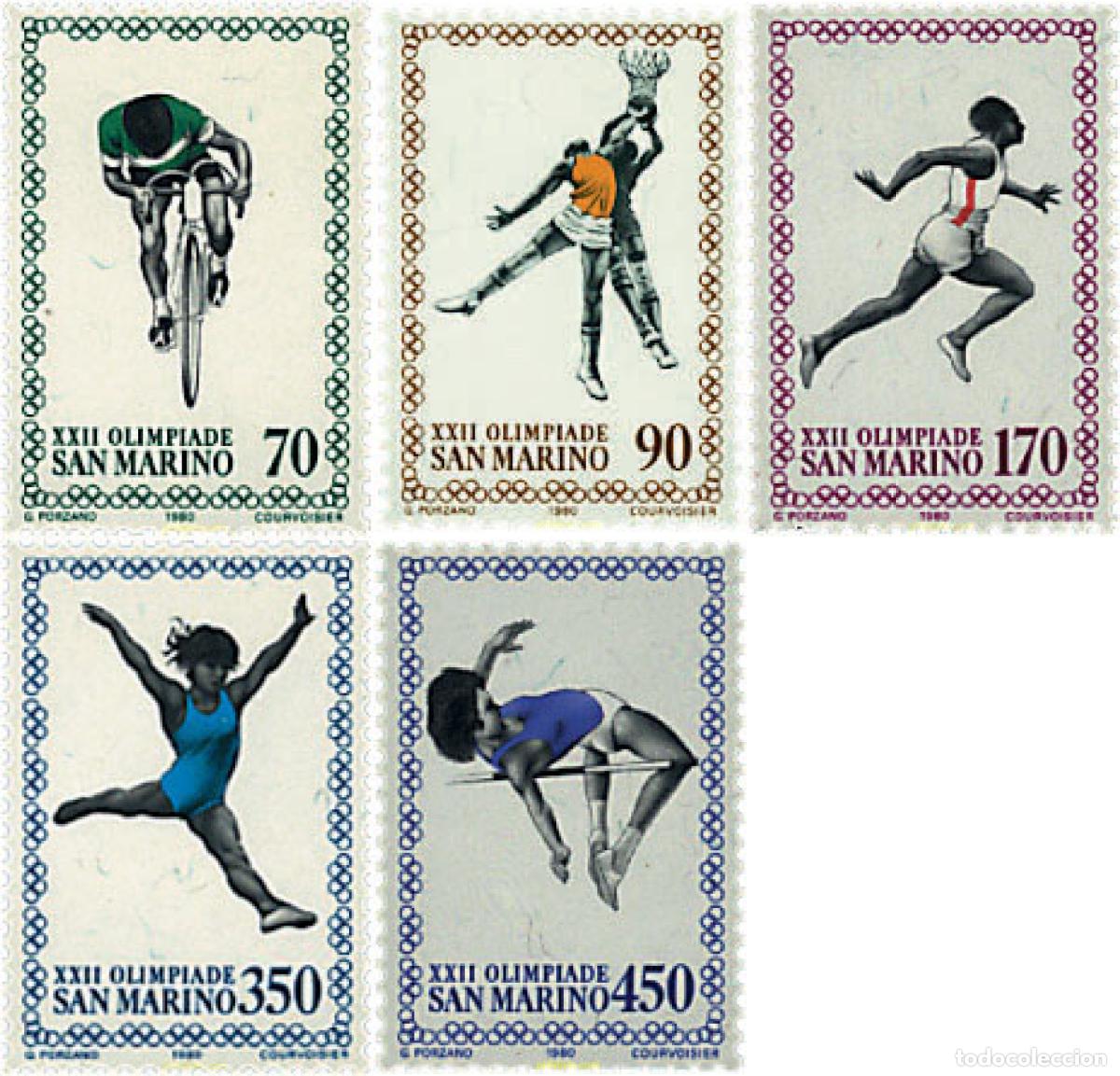 Sellos: 70329 MNH SAN MARINO 1980 22 JUEGOS OLIMPICOS VERANO MOSCU 1980