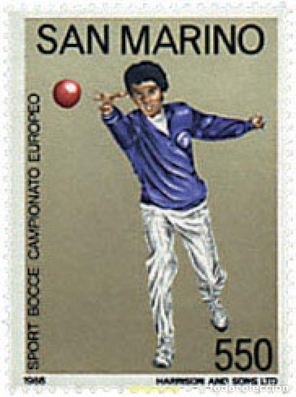 Sellos: 70341 MNH SAN MARINO 1986 CAMPEONATOS DE EUROPA DE PETANCA