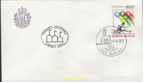 Sellos: 377048 MNH SAN MARINO 1987 CAMPEONATOS DEL MUNDO DE ATLETISMO Y OLIMPHILEX