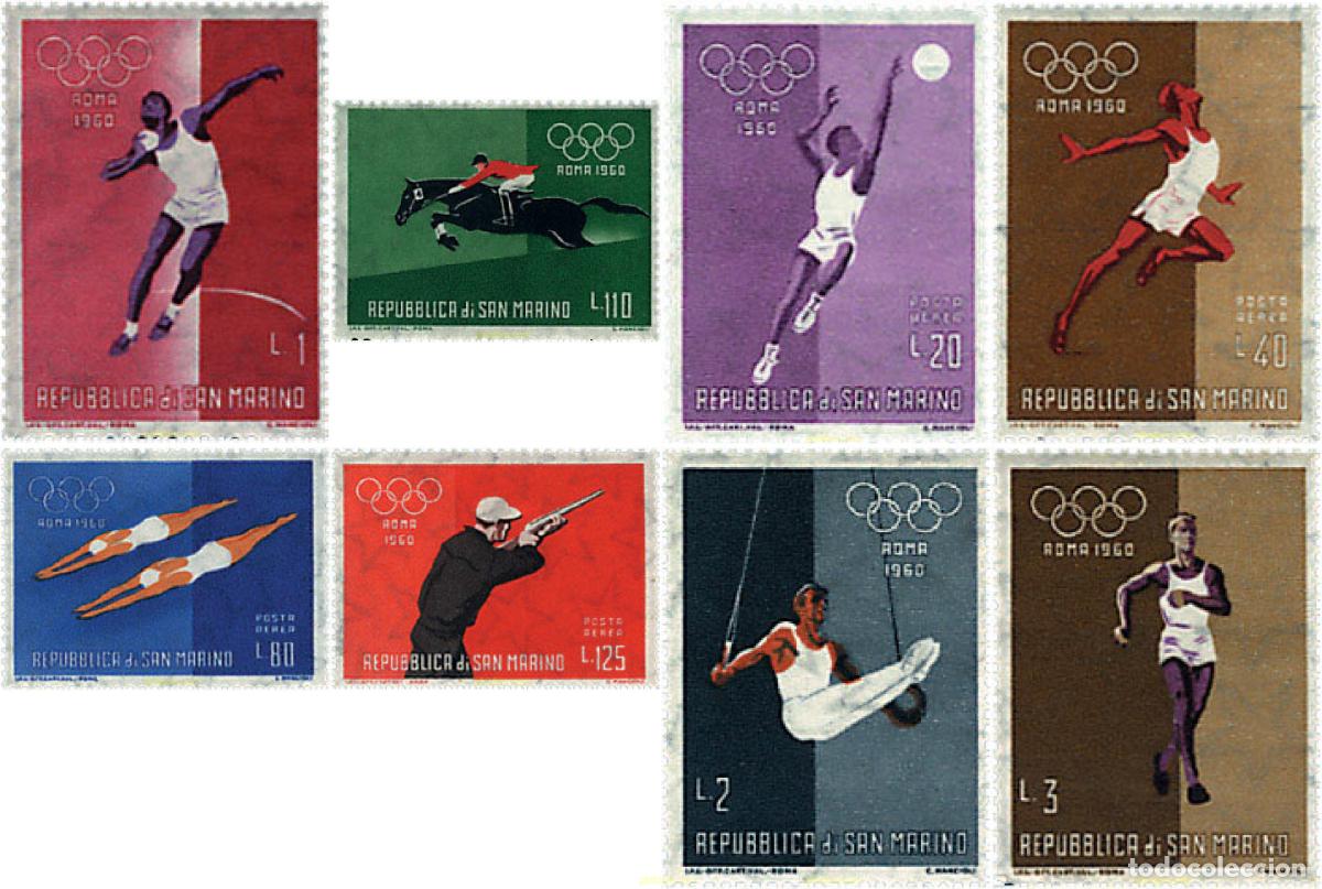 Timbres: 229587 MNH SAN MARINO 1960 17 JUEGOS OLIMPICOS VERANO ROMA 1960