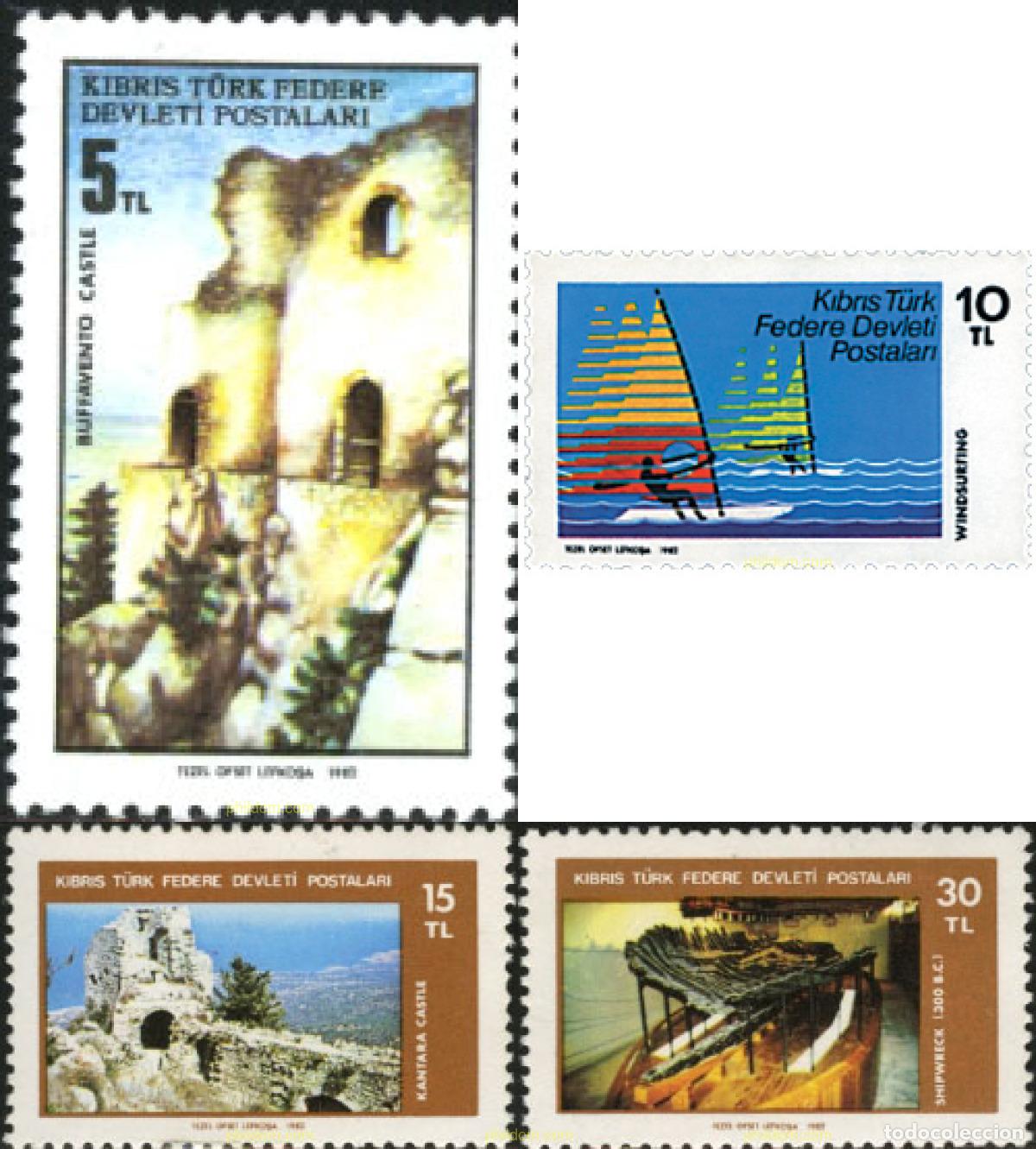 Sellos: 30916 MNH CHIPRE. Administraci&oacute;n turca 1982 PLANCHA VELA