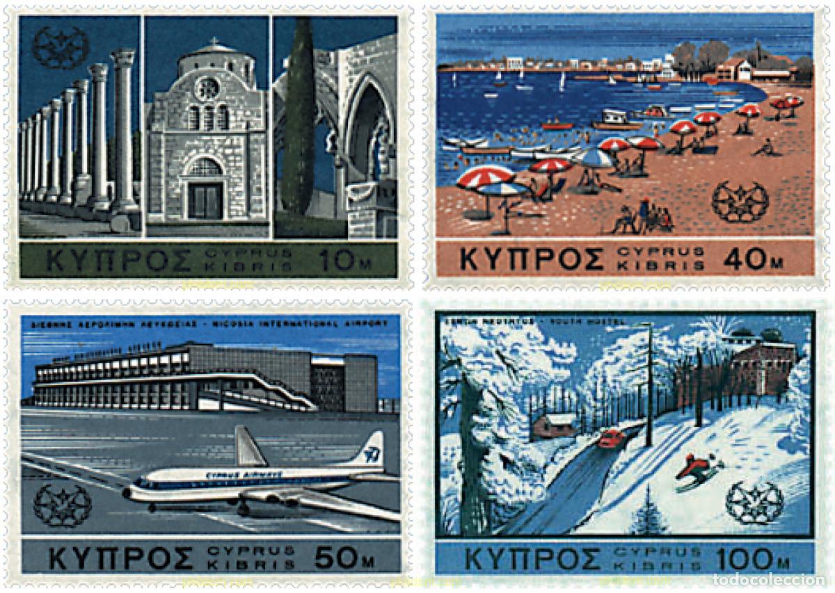 Sellos: 71710 MNH CHIPRE 1967 A&Ntilde;O INTERNACIONAL DEL TURISMO