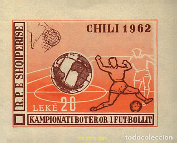 Sellos: 680761 HINGED ALBANIA 1962 COPA DEL MUNDO DE FUTBOL. CHILE-62