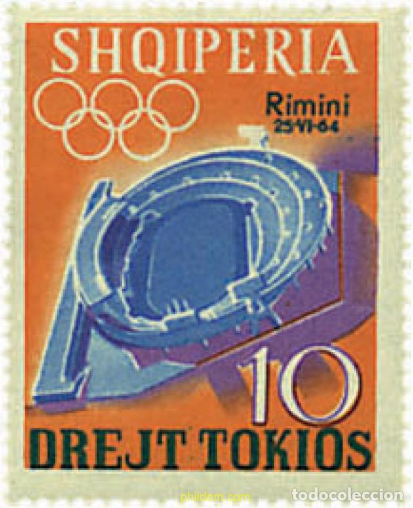 Francobolli: 78099 MNH ALBANIA 1964 EXPOSICION FILATELICA INTERNACIONAL EN RIMINI. OLIMPIADA DE TOKIO