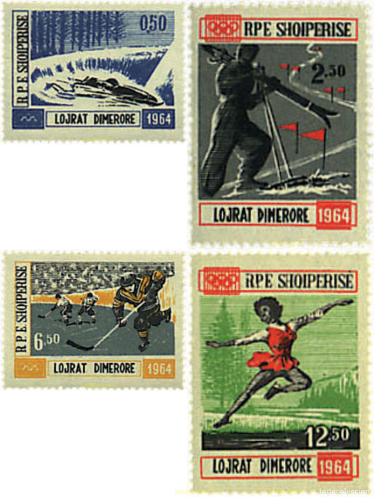 Sellos: 579388 HINGED ALBANIA 1963 9 JUEGOS OLIMPICOS DE INVIERNO. INNSBRUCK 1964