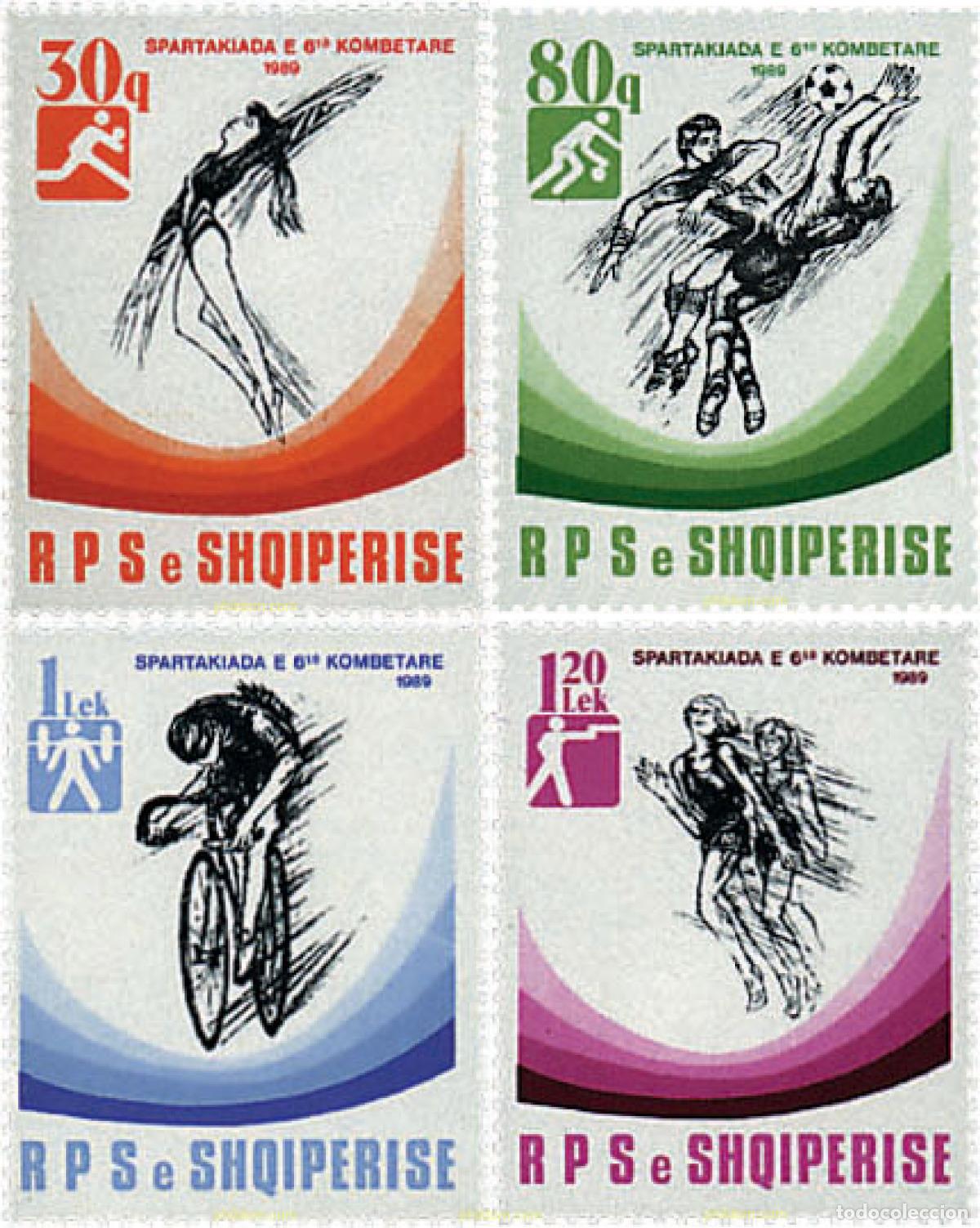 Sellos: 81348 MNH ALBANIA 1989 SPARTAKIADA DEPORTIVA NACIONAL