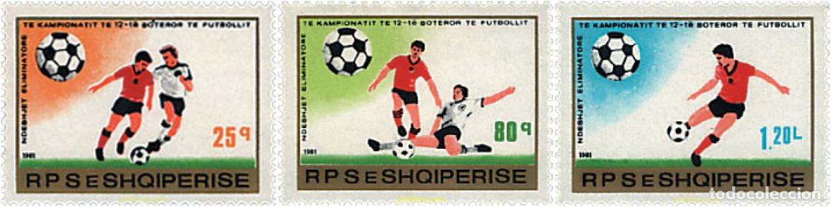 Sellos: 681105 MNH ALBANIA 1981 COPA DEL MUNDO DE FUTBOL. ESPA&Ntilde;A-82