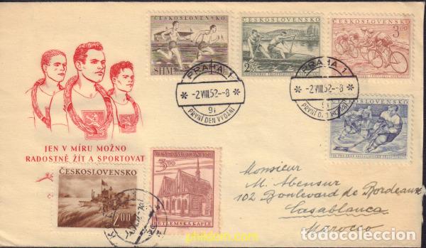 Sellos: 378385 MNH CHECOSLOVAQUIA 1952 DEPORTES