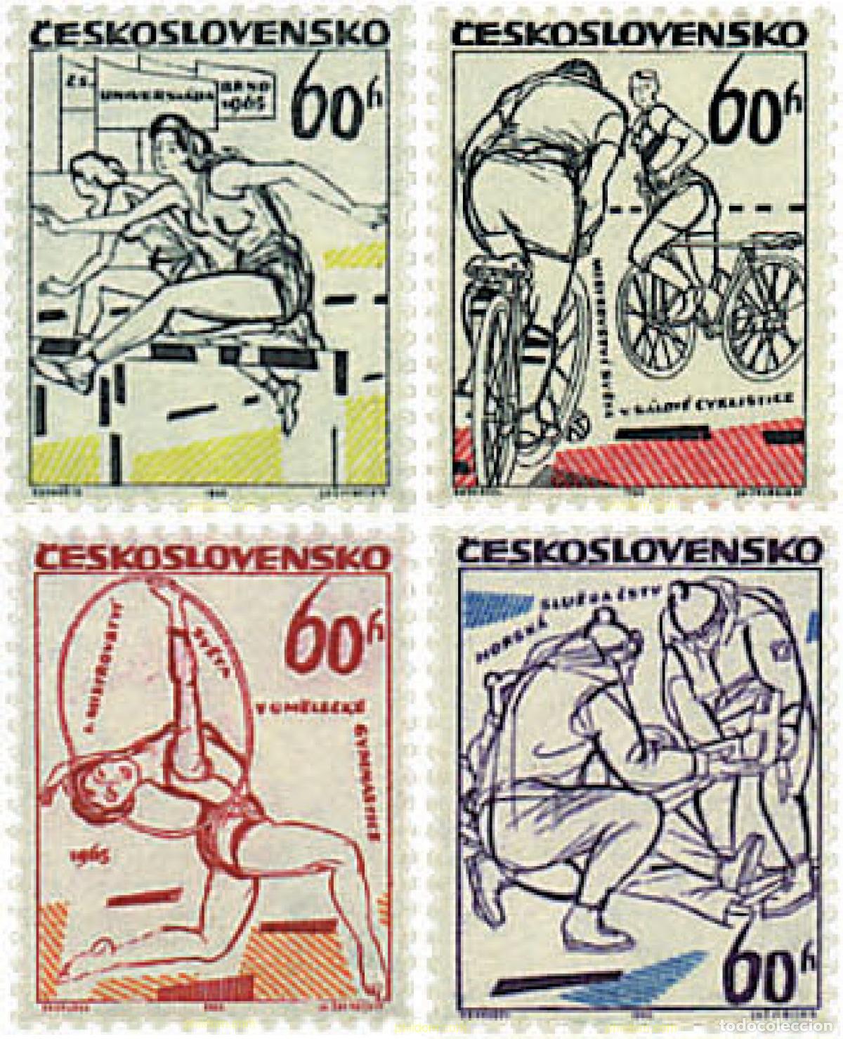 Sellos: 63657 MNH CHECOSLOVAQUIA 1965 DIVERSAS MANIFESTACIONES DEPORTIVAS.