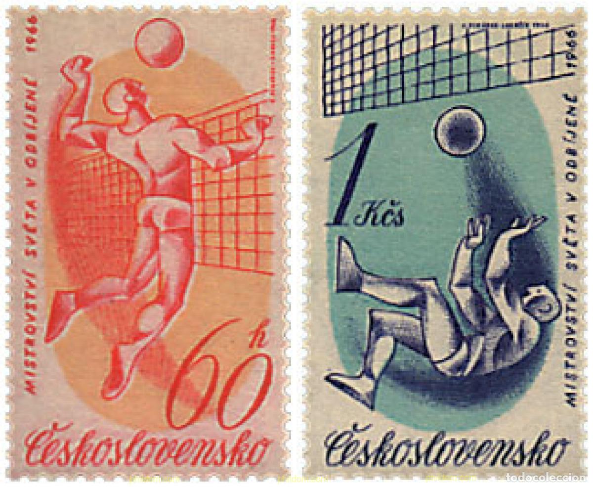 Sellos: 63675 MNH CHECOSLOVAQUIA 1966 CAMPEONATOS DEL MUNDO DE BALONVOLEA