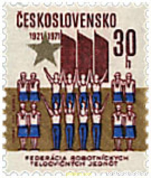 Sellos: 63721 MNH CHECOSLOVAQUIA 1971 50 ANIVERSARIO DE LA FEDERACION DE GIMNASIA.