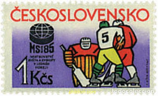 Sellos: 63790 MNH CHECOSLOVAQUIA 1985 CAMPEONATOS DE EUROPA Y DEL MUNDO DE HOCKEY SOBRE HIELO EN PRAGA