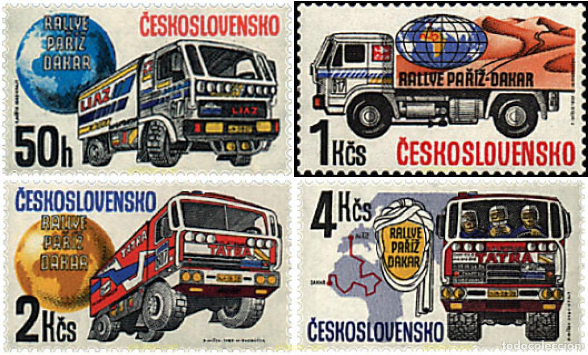 Briefmarken: 40445 MNH CHECOSLOVAQUIA 1989 RALLY PARIS-DAKAR