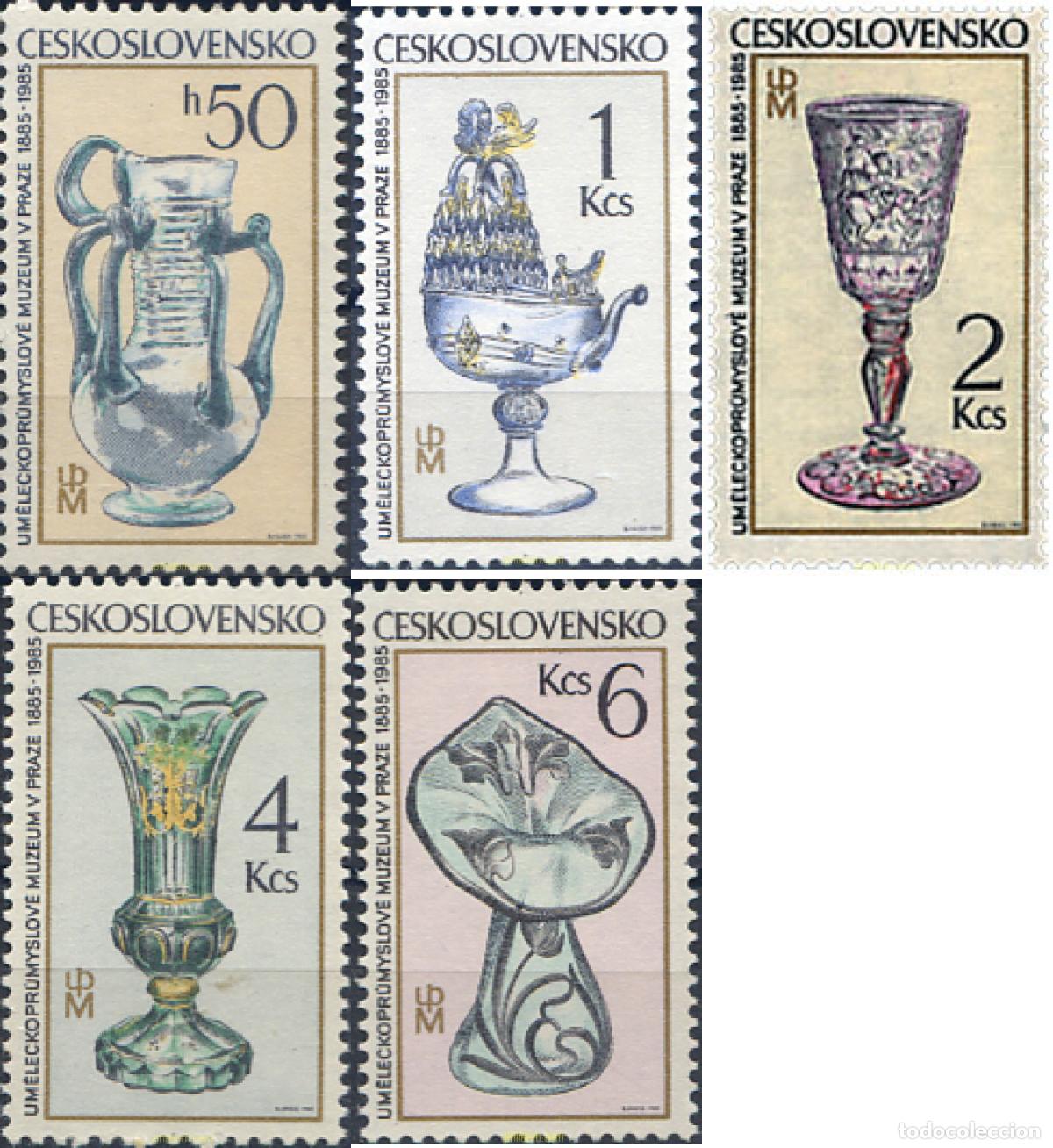 Sellos: 63787 MNH CHECOSLOVAQUIA 1985 CENTENARIO DEL MUSEO DE ARTE DEL VIDRIO