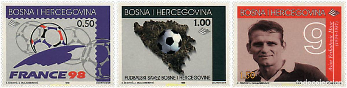 Sellos: 65290 MNH BOSNIA-HERZEGOVINA 1998 COPA DEL MUNDO DE FUTBOL. FRANCIA-98