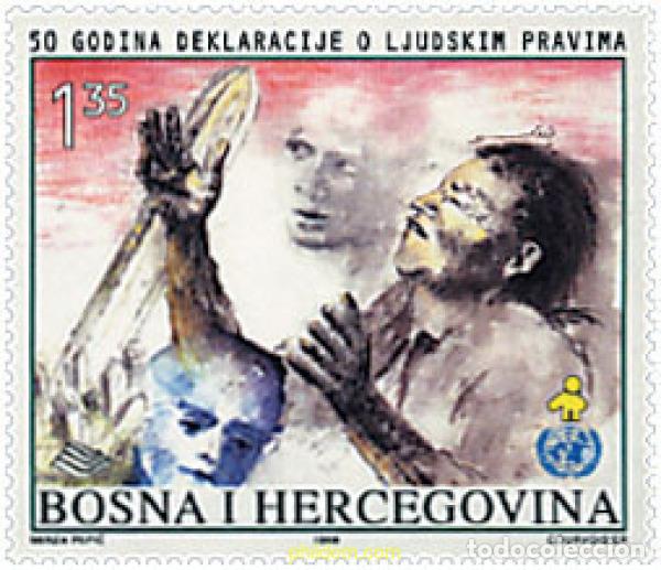 Sellos: 50471 MNH BOSNIA-HERZEGOVINA 1998 50 ANIVERSARIO DE LA DECLARACION EUROPEA DE LOS DERECHOS HUMANOS
