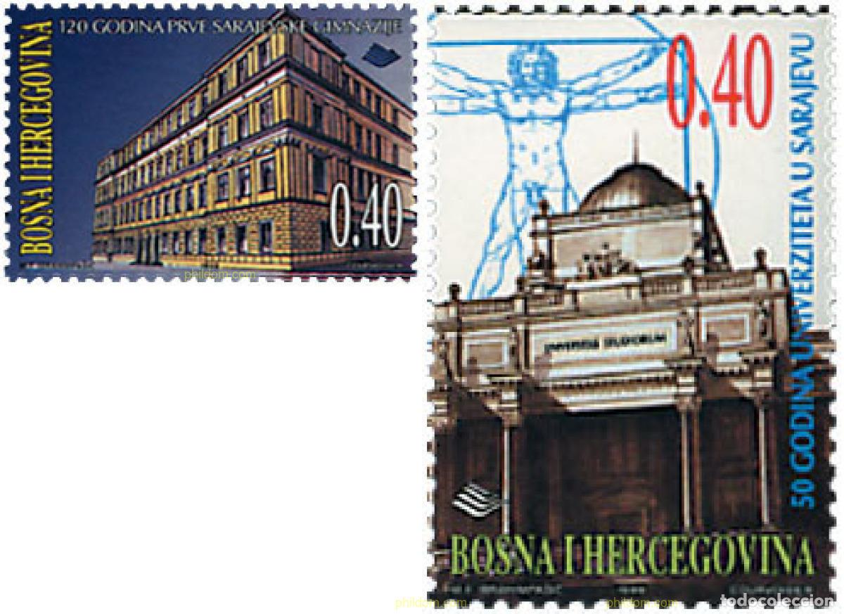 Sellos: 50585 MNH BOSNIA-HERZEGOVINA 1999 120 ANIVERSARIO DEL LICEO DE SARAJEVO Y CENTENARIO DE LA UNIVERSI