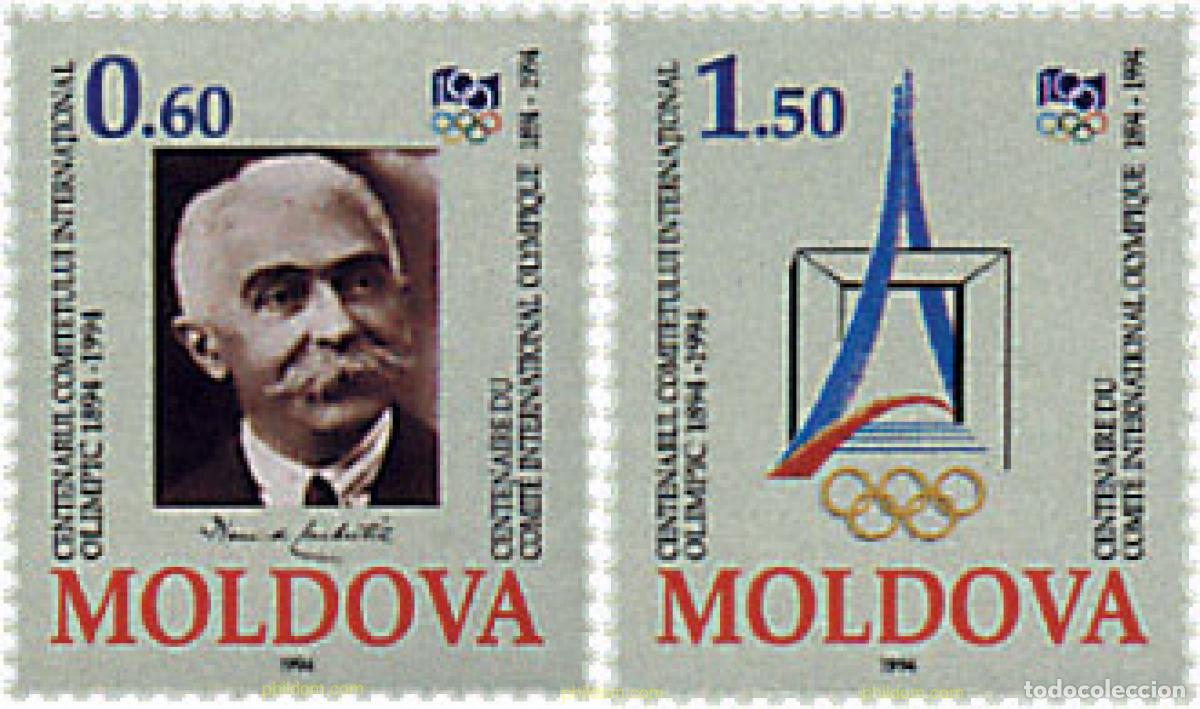 Sellos: 61510 MNH MOLDAVIA 1994 CENTENARIO DEL COMITE OLIMPICO INTERNACIONAL